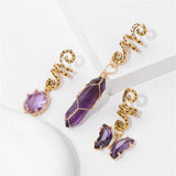 Crystal Braid Jewellery Hair Clips 3pcs/Set Natural Stones