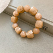 Acrylic Irregular Square Round Beaded Bracelet Vintage Reproduction