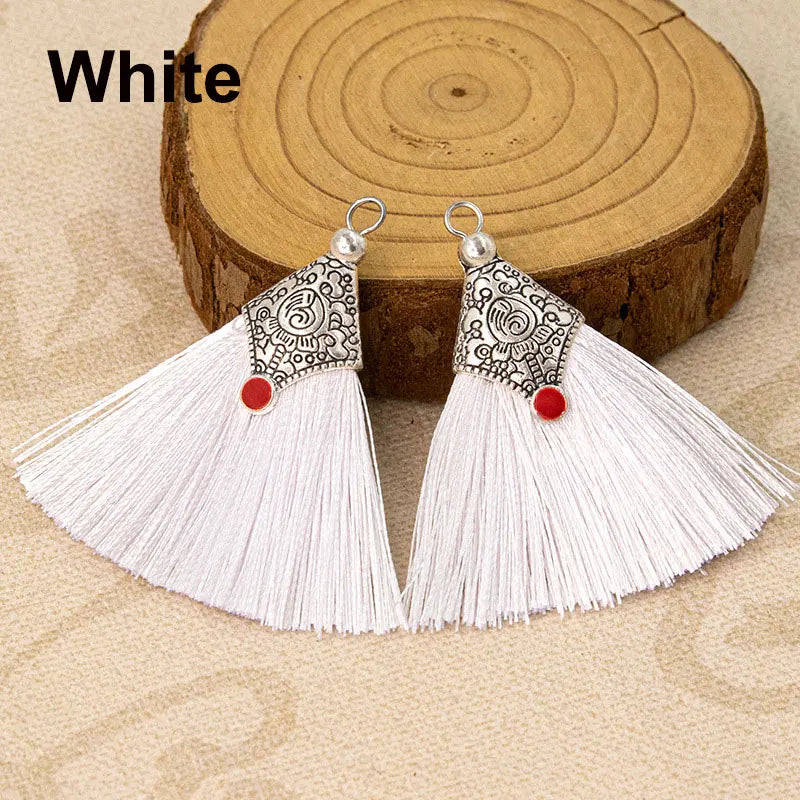 2/4/6Pcs Mini Craft Tassel Handmade Soft Silk Tassel for Earring Jewelry Making DIY Projects Keychain Bookmarks