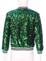 Kids Girls Sequinned Dance Bomber Jackets