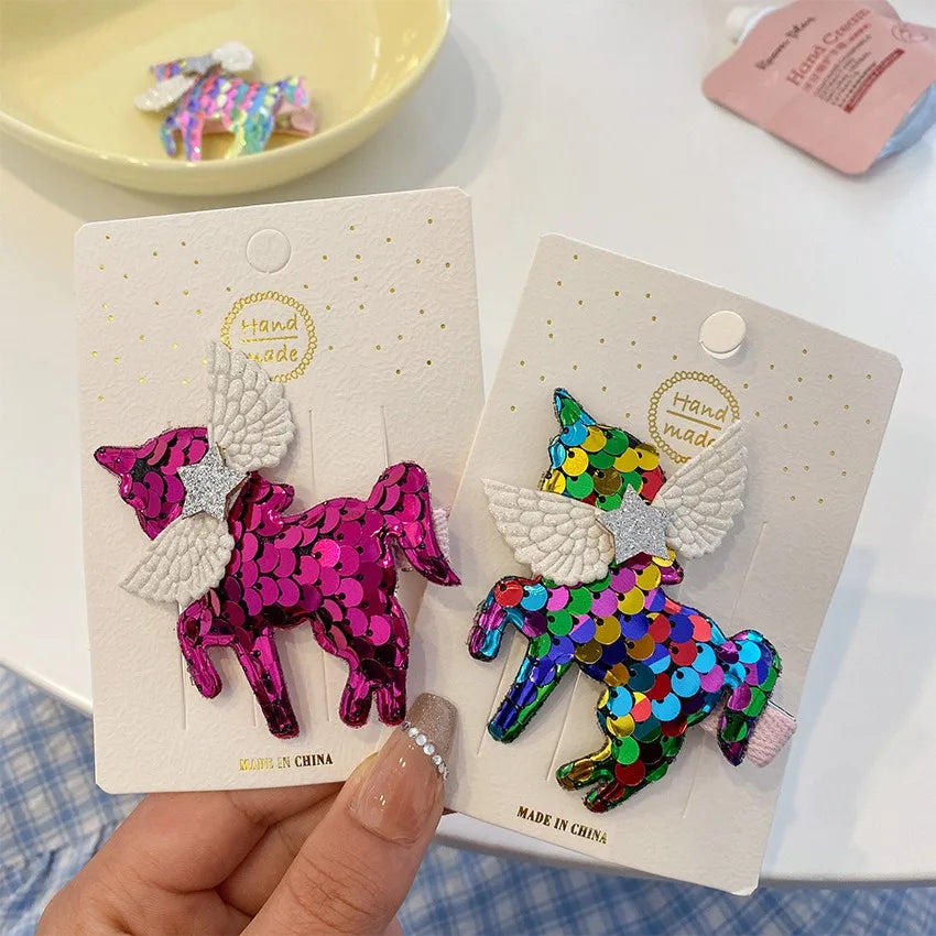 Unicorn Barrettes Hairpins Children Girls Kids Hair Clips