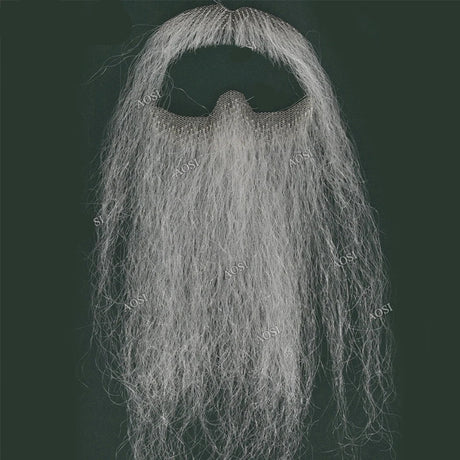 Invisible Fake Mustache Beard Trimmable Theatrical Facial Hair for Men