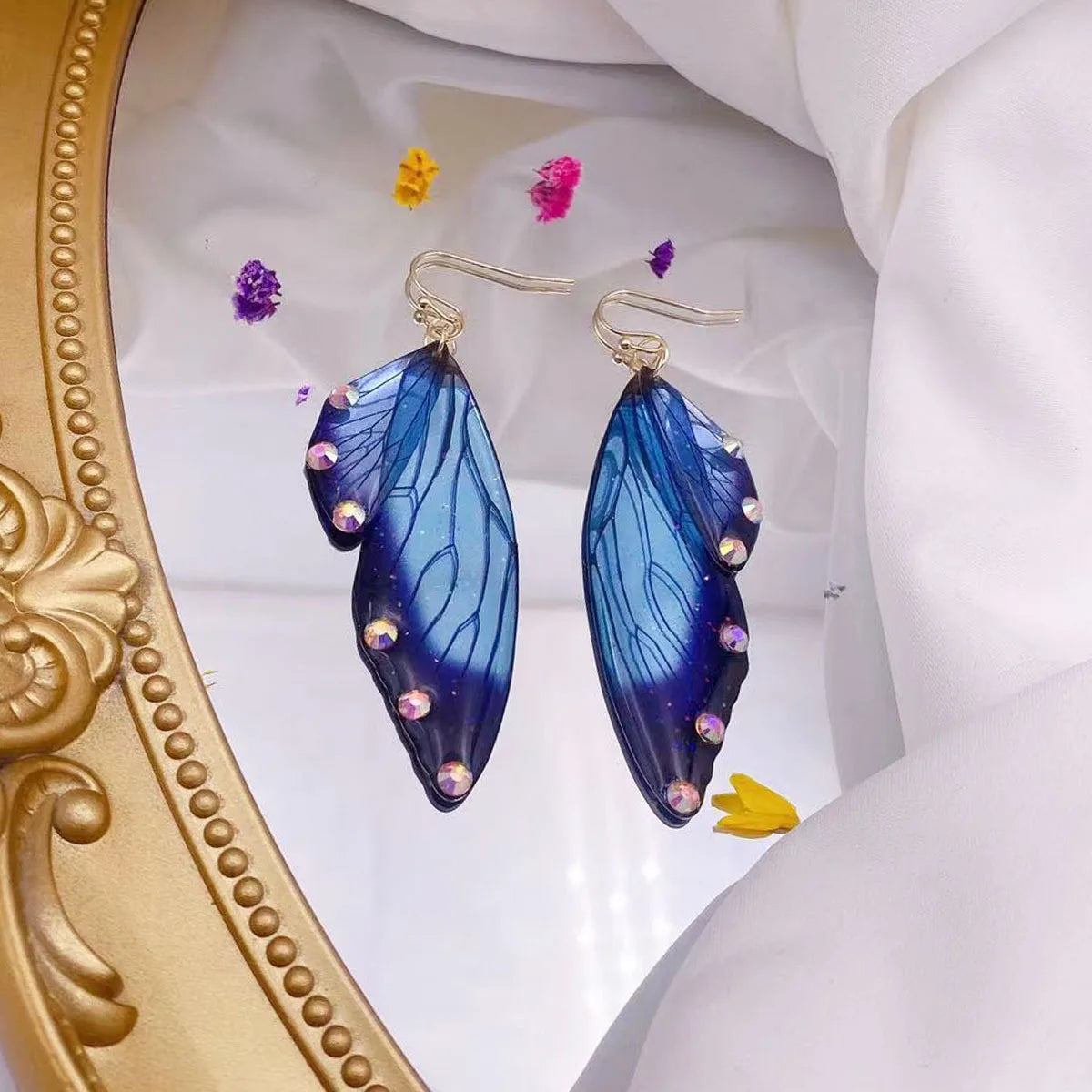 Handmade Resin Fairy Wing Earrings