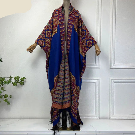 Boho Long Hooded Winter Cloak Cardigan Coat
