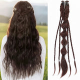 Medieval Maiden Hair Braids Clip in Hair Extensions 24 Inches Synthetic Wig Hairpieces