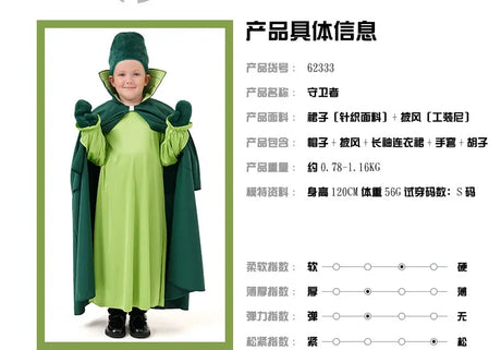 Wizard of Oz Soldier Halloween Costumes Kids Book Week Character Costume Bearded Guard Set Uniform Stage Performance Costume Sets