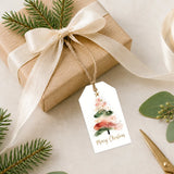 40pcs Watercolour Christmas Tags Gift Labels with Jute Rope