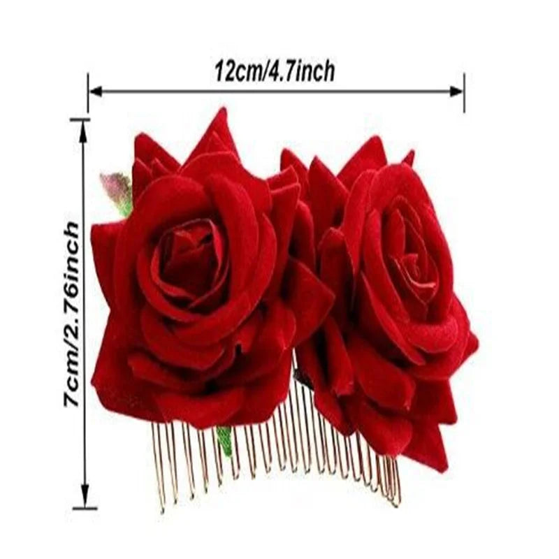 Large Flower Hair Clips Rose Fascinators