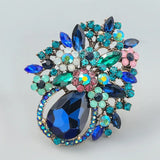 Blue Posey Brooch