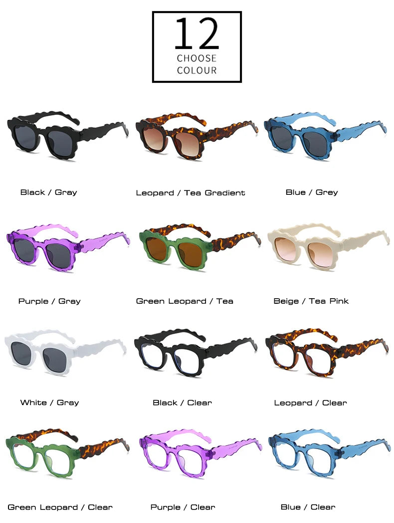 Lucy's Square Jelly Sunglasses Gradient Shades UV400