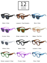 Lucy's Square Jelly Sunglasses Gradient Shades UV400