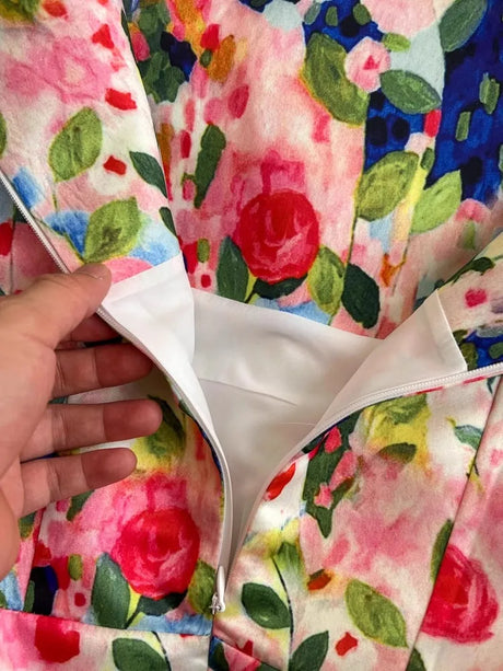 Spring Races Floral Tank Dress with Pockets