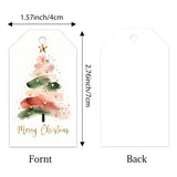 40pcs Watercolour Christmas Tags Gift Labels with Jute Rope