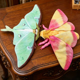 Cute Luna Moth and Rosy Maple Moth Plush Toys Soft Stuffed Animal Plushie for Insect Lovers Gift Idea