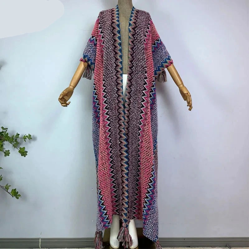 Huggelicious Tassel Knitted Long Cardigans 30 Colours