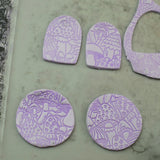 Mushroom Polymer Clay Stamp Emboss Texture Pottery Clay Craft Supplies