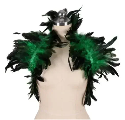 Feather Shoulder Epaulettes Festival Rave Wear