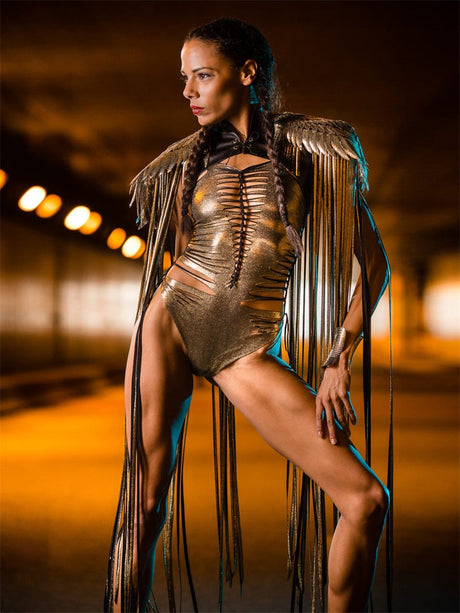 Lassiter's Sequins Long Tassel Wings Unisex Party Cape