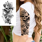 Large Peony Temporary Tattoos