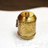 150cm Brass Floral Relief Hand-Cranked Tape Measure