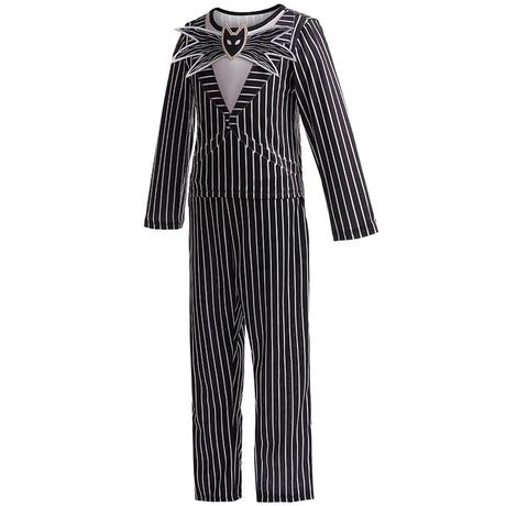 Children's Halloween Cosplay Nightmare Before Christmas Costumes Kids Girls Sally Dress Boys Skeleton Jack Clothing Set