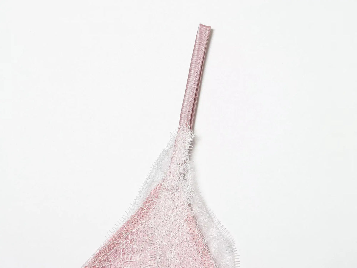 Y2k Asymmetrical Spliced Lace Satin Slip Long Camisole Top Layering Dress Side Slit Hem