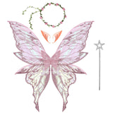 Fairy Elf Costume Wings, Ears, Wand and Hair Wreath Sets