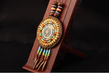 Handmade Beaded Leather Boho Necklaces