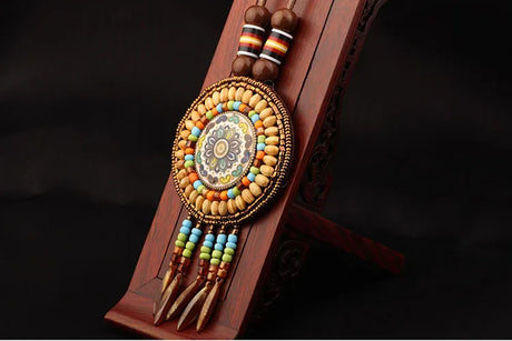 Handmade Beaded Leather Boho Necklaces
