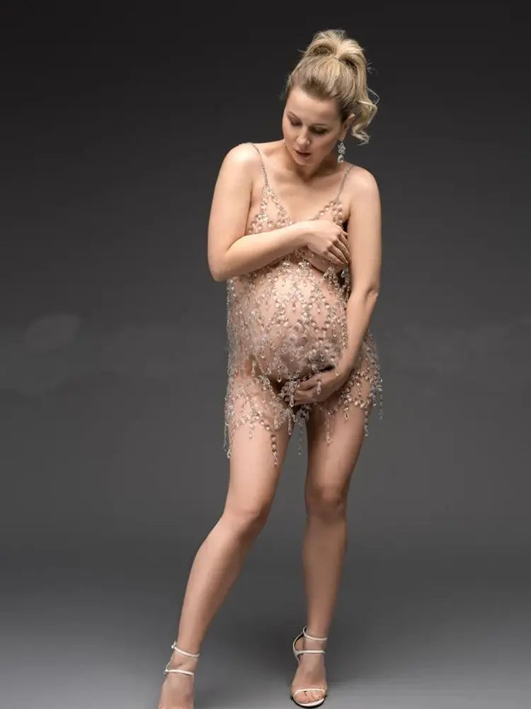 Crystal Body Chain Dress Maternity Photoshoot Body Jewellery
