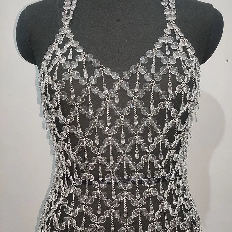 Crystal Body Chain Dress Maternity Photoshoot Body Jewellery