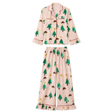 Women's Christmas Pyjama Set Mushroom Christmas Tree Print Sleepwear
