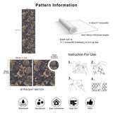 Ink Floral Self Adhesive Wallpaper Black Flower Removable Peel and Stick Wallpaper