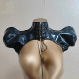 Lady Kolohe Black Patent Leather Lace Up Bolero Made To Measure