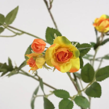 Mini Rose Artificial Long Branch Faux Flower Silk Roses
