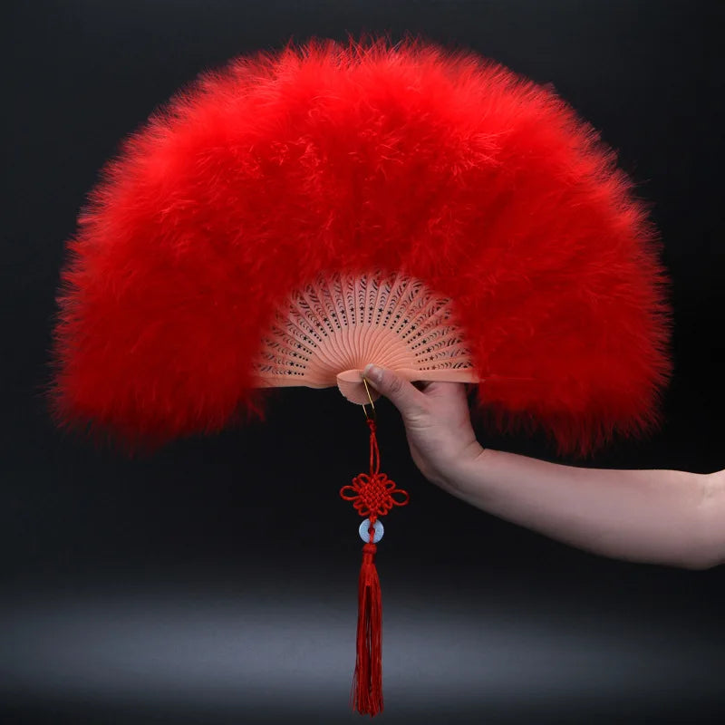 Feather Folding Fan