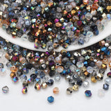 3/4/6mm Rainbow Austria Bicone Crystal Beads AB Colour Faceted Glass Beads for DIY Jewellery Making