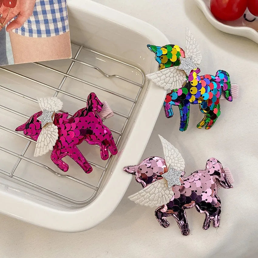Unicorn Barrettes Hairpins Children Girls Kids Hair Clips