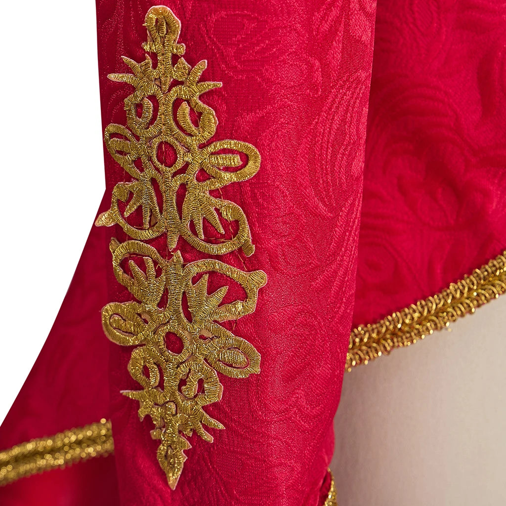 Ringmaster Jacket Regency Queen Red Fringed Military Tuxedo Women Gothic Steampunk Victorian Officer Uniform Coat