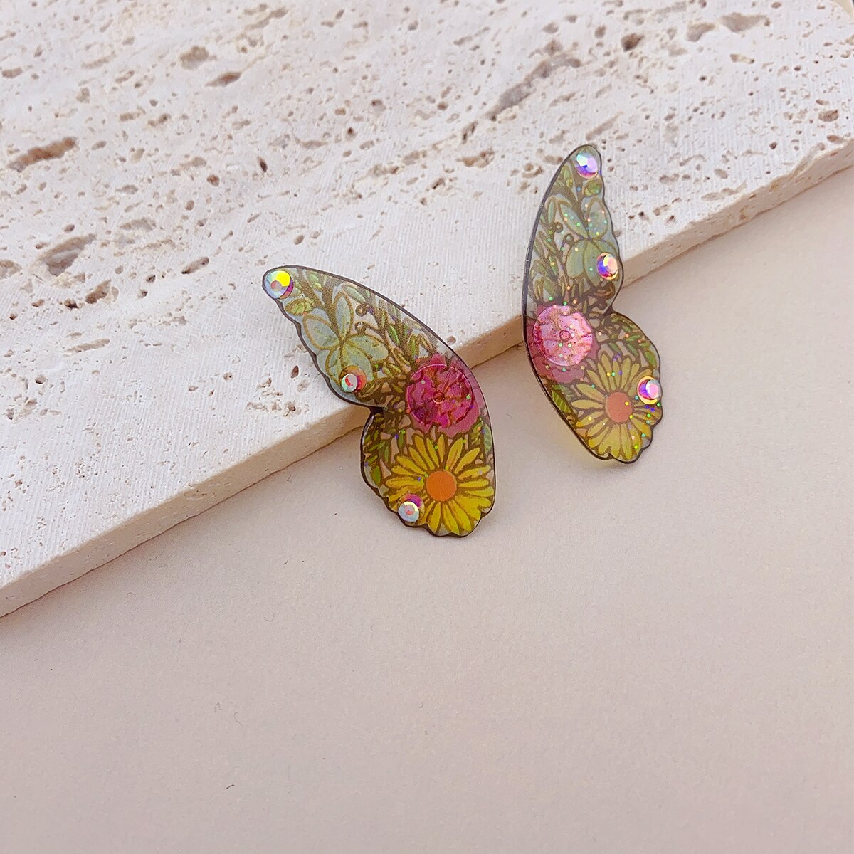 Fantastical Resin Butterfly Wings Earrings