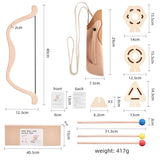 Bow and Arrow Toy Archery Set for Children Montessori Wooden Outdoor Toys Fine Motor Skills