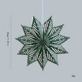 Paper 3D Christmas Tree Lampshade Hanging Snowflake Shape Star Decorative Lampshade Ceiling Pendant 30cm