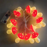 Mushroom String Lights Battery LED Fairy Lights