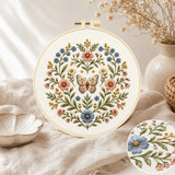 Wildflower Butterfly Pattern DIY Embroidery Kit for Beginners
