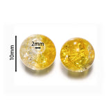 4 6 8 10mm Cracked Crystal Beads Dual Colour Glass Beads for Jewellery Making DIY