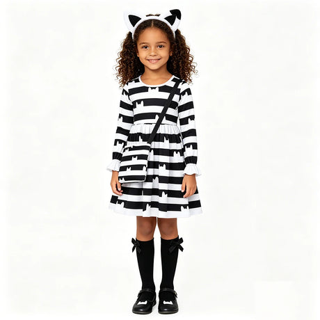 Cat Gabby Doll Striped Fancy Dress Halloween Cosplay Book Week Children's Costume