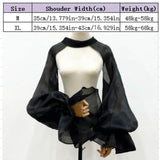 Chiffon Full Sleeves Shoulder Neck Covers Cosplay Dance Performance Wear