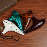 Zelda's Ocarina 12 Hole Ceramic Flute 12 Tones Alto C Ceramic Ocarina Musical Instrument with Song Book Neck String Neck Cord Carry Bag