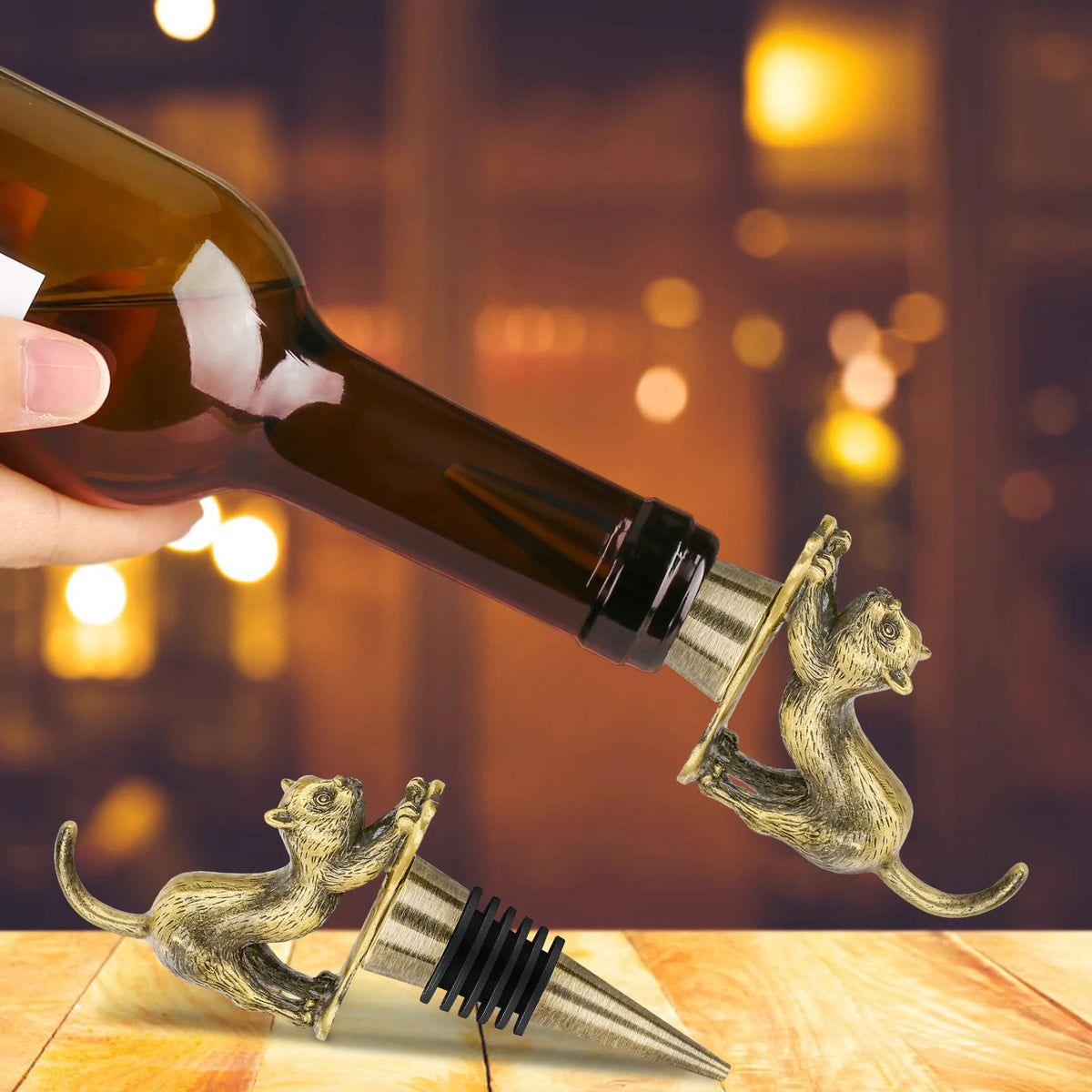 The Library Cat Wine Stopper