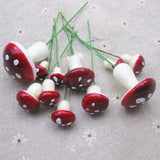 Mushroom Picks 33PCS Miniatures Artificial Foam Resin Fairy Garden Bonsai Pot Plant Decor